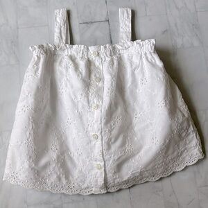 Gap Kids White Eyelet Tank Top (4Y)